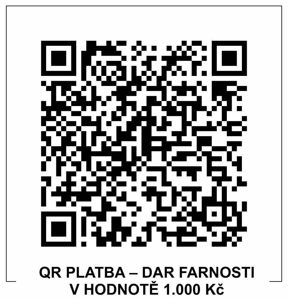 QR platba sv. Mořic 1000 Kč