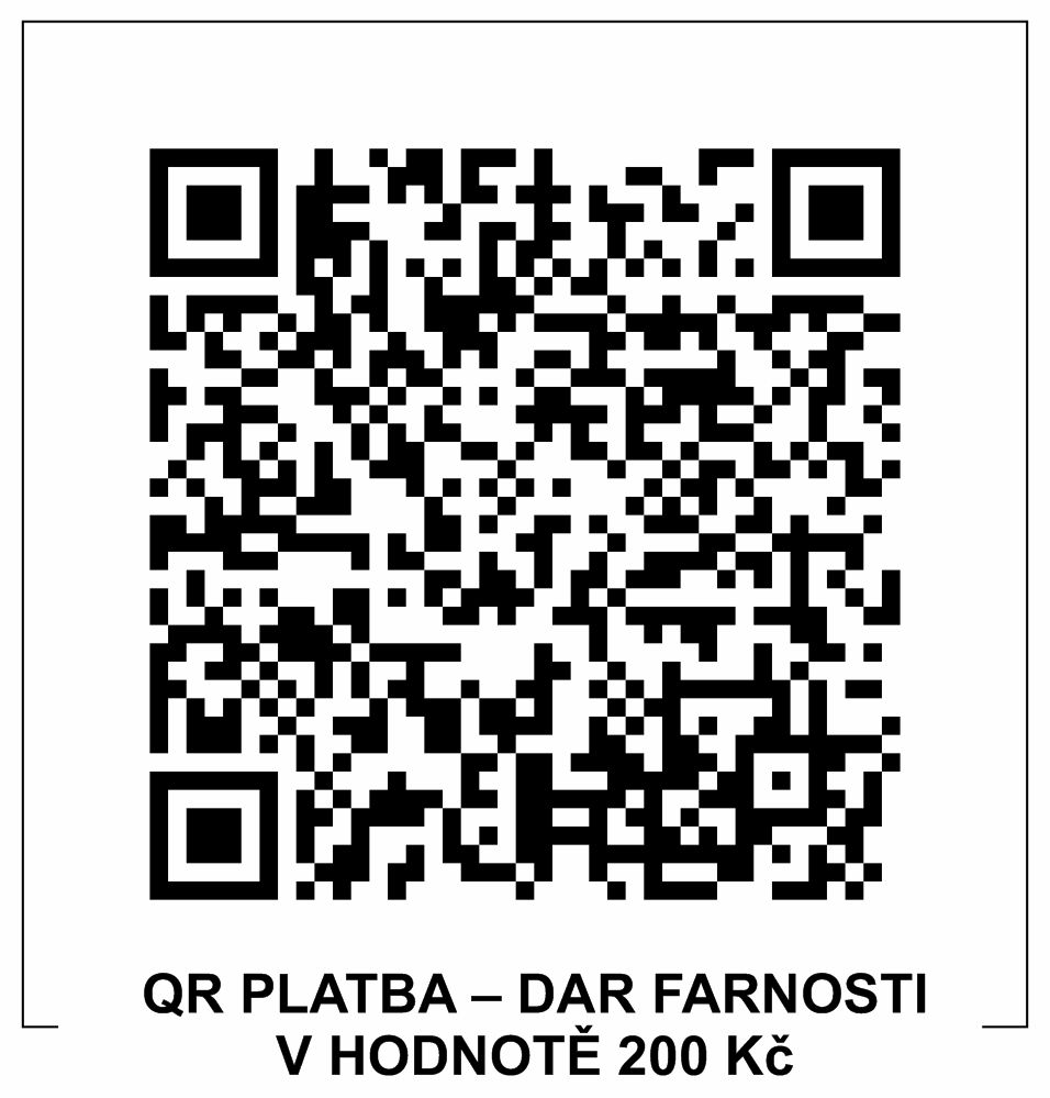 QR platba sv. Mořic 200 Kč