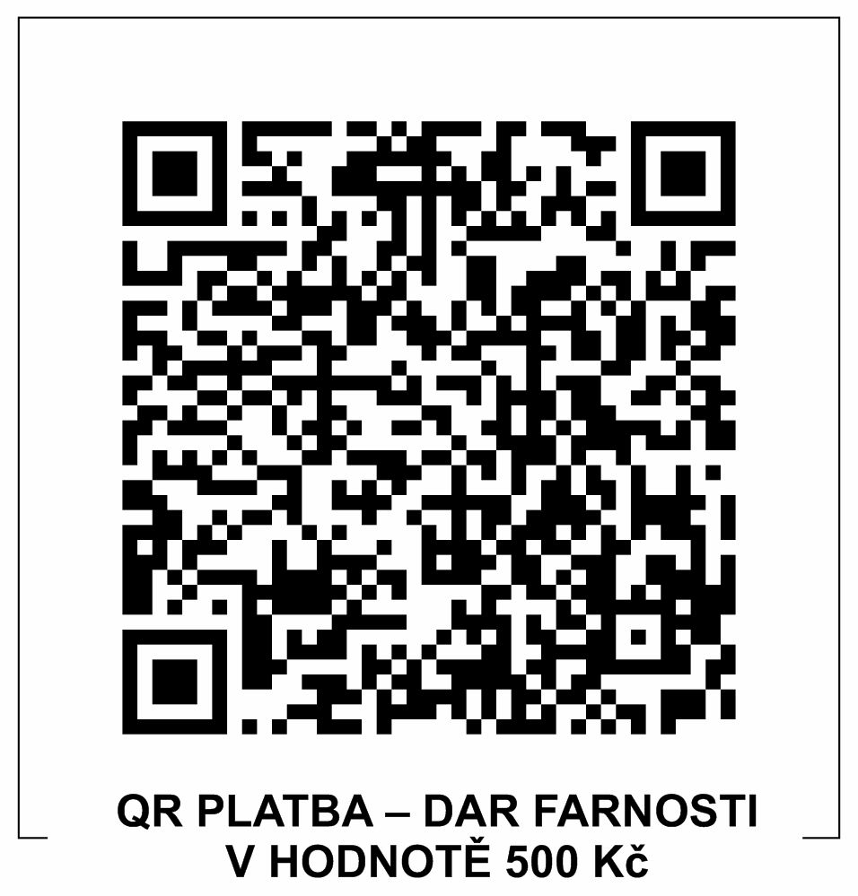 QR platba sv. Mořic 500 Kč